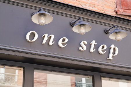 Toulouse, ocitanie France - 06 30 2021: one step brand sign and text logo front of store fashion trend girls women boutique clothingのeditorial素材