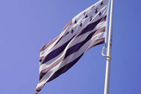 Breton Brittany flag floating in french wind3