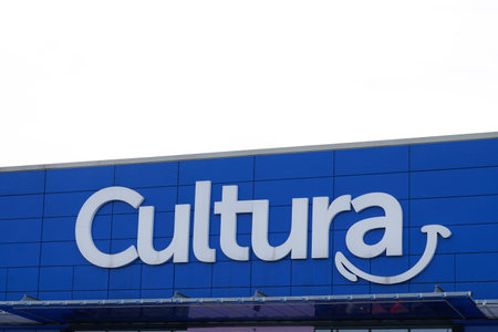 Bordeaux, Aquitaine France - 09 10 2021: cultura logo brand and text sign on store cultural art wall building facadeのeditorial素材