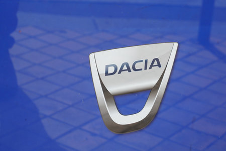 Bordeaux , Aquitaine  France - 09 20 2021 : dacia sign logo and text brand for car dealership station of romania car from renaultのeditorial素材