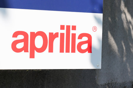 Bordeaux , Aquitaine France - 09 05 2021 : aprilia brand logo sign and text facade motorcycle dealership italian motorbike scooter seller italyのeditorial素材