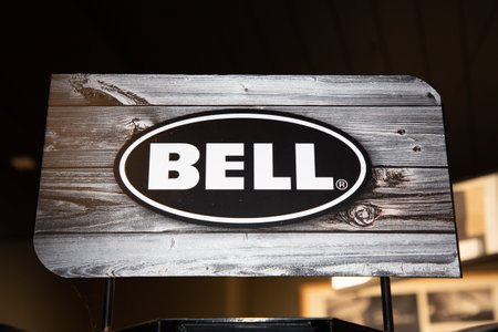 Bordeaux , Aquitaine  France - 09 30 2021 : Bell motorbike brand text helmet logo sign in motorcycle dealershipのeditorial素材