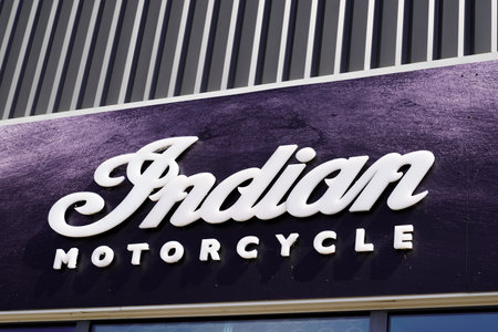 Bordeaux, Aquitaine France - 09 10 2021: Indian Motorcycle sign text and brand logo store dealership motorbikeのeditorial素材