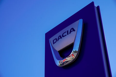 Bordeaux, Aquitaine France - 10 20 2021: Dacia sign and text brand for car service dealership station from romania garageのeditorial素材