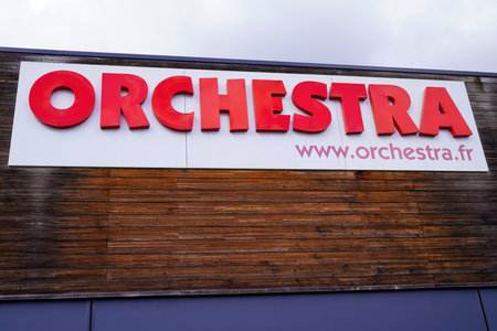 Bordeaux, Aquitaine France - 11 21 2021: orchestra text sign and logo building facade store fashion clothing brand shopのeditorial素材