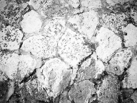 old black and white restored rustic background old stone wall several shades of grayの写真素材