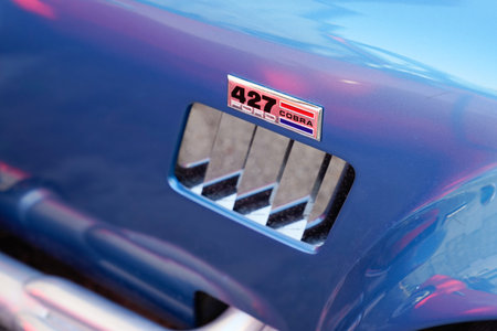 Bordeaux, Aquitaine France - 12 15 2021: AC Cobra 427 ford sports car logo brand and text sign on...