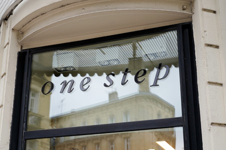 Bordeaux, Aquitaine France - 12 10 2021: one step windows entrance brand sign and text logo front of...