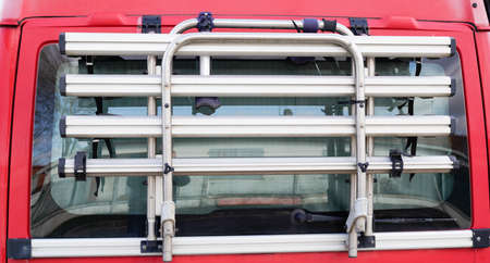 aluminum rear bike rack for motorhome for 4 bicycles in back camper van cycle carrier for rvの写真素材