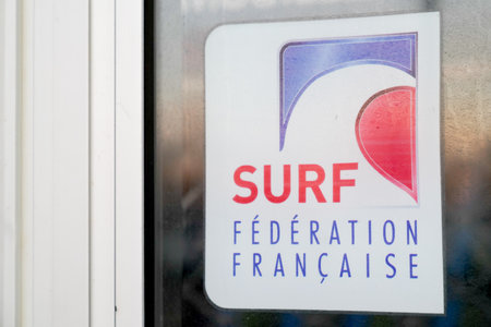 Bordeaux , Aquitaine France - 01 24 2022 : surf federation francaise French surfing federation brand text and sign logo national teamのeditorial素材