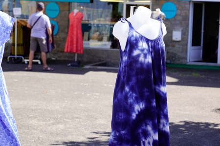 city market shop clothing street store for women fashion exterior boutique clothesの写真素材