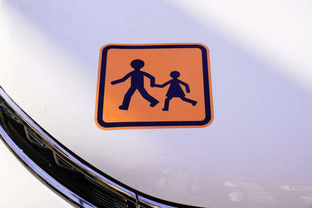 children yellow car sign kids on board stickers for child transportation