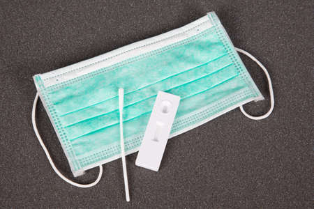 sample nose  laboratory test  on surgical mask protective