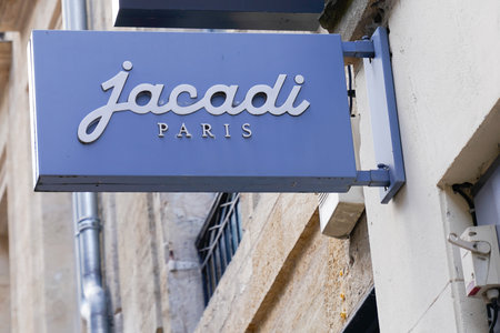 Bordeaux , Aquitaine France - 03 12 2022 : Jacadi Paris text logo and brand sign facade boutique clothing shop for childrenのeditorial素材