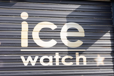 Bordeaux , Aquitaine France - 03 27 2022 : Ice watch logo and text sign store watches brand shop facadeのeditorial素材