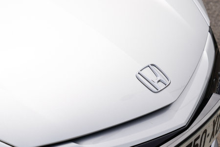 Bordeaux , Aquitaine France - 04 05 2022 : Honda NSX logo brand and h sign text front japanese carのeditorial素材