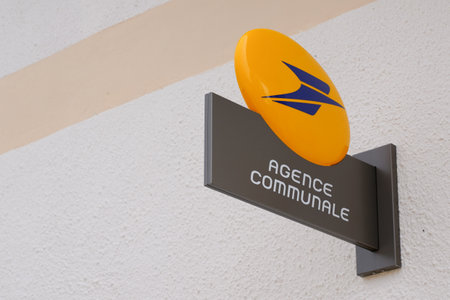 Bordeaux , Aquitaine France - 05 05 2022 : La Poste communal agency logo sign and text brand of french country locale postのeditorial素材
