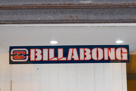 Bordeaux , Aquitaine France - 05 08 2022 : Billabong surf brand text fashion clothing boutique sign shop wall entrance store facade logoのeditorial素材