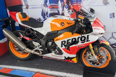 Bordeaux , Aquitaine France - 05 08 2022 : Honda cbr1000rr-r fireblade logo sign sports motorbike manufacture power equipment japan racingのeditorial素材