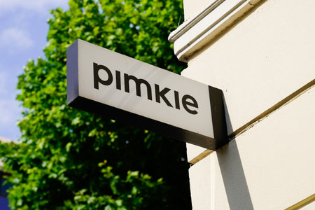 Bordeaux , Aquitaine France - 05 17 2022 : Pimkie logo brand and text sign shop front wall fashion store entrance clothing girl women shopのeditorial素材