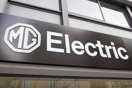 Bordeaux , Aquitaine France - 06 05 2022 : mg car electric EV dealership front logo text and brand signのeditorial素材