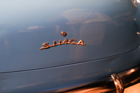 Bordeaux , Aquitaine France - 06 05 2022 : Simca logo text and brand sign of aronde car old timer...