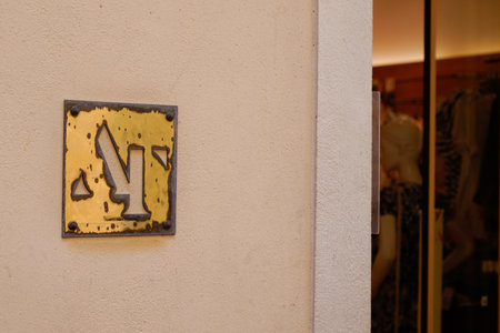 Bordeaux , Aquitaine France - 07 25 2022 : armand thierry logo brand and text sign on men facade storeのeditorial素材