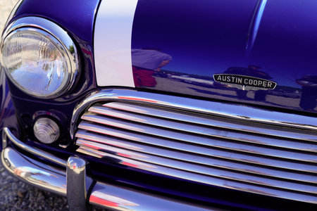 Bordeaux , Aquitaine France - 10 10 2022 : Mini austin cooper classic british car logo brand and text signのeditorial素材