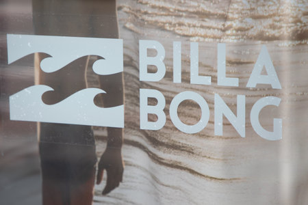 Bordeaux , Aquitaine France - 11 06 2022 : billabong logo sign and brand text on windows store facade clothing shop entranceのeditorial素材