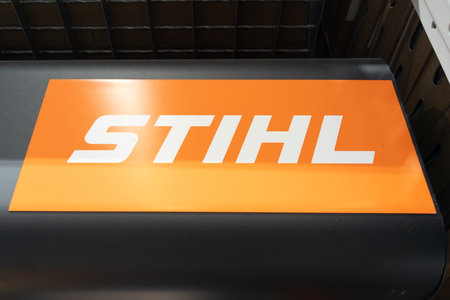 Bordeaux , Aquitaine France - 01 18 2023 : Stihl logo sign and brand text on facade shop german manufacturer of chainsaws handheld power equipmentのeditorial素材