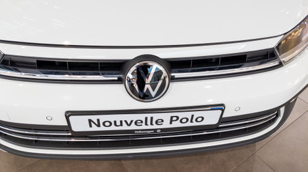 Bordeaux , Aquitaine France - 01 18 2023 : Volkswagen polo logo brand and text sign font new compact carのeditorial素材