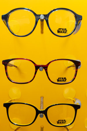 Bordeaux , Aquitaine France - 20 01 2023 : star wars brand sign text and logo front on display optic...