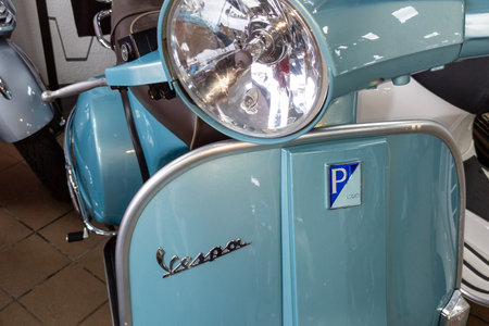 Bordeaux , Aquitaine France - 20 01 2023 : Vespa Italian scooter logo brand and text sign px pk of motorcycle manufactured by Piaggioのeditorial素材