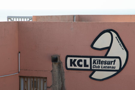 Lacanau , Aquitaine France - 14 02 2023 : lacanau kitsurf club kcl sign text and logo brand on office school buildingのeditorial素材