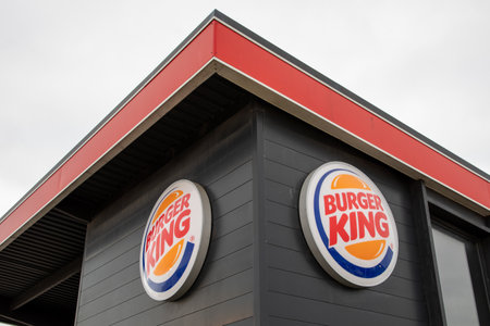 Bordeaux , Aquitaine France - 02 27 2023 : Burger King restaurant sign text and brand logo facade us fast food franchiseのeditorial素材