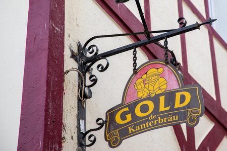 Bordeaux , Aquitaine France - 03 05 2023 : Kanterbrau gold logo sign and text brand of blonde golden beer frenchのeditorial素材
