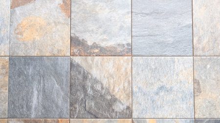 tiles brick wall floor different old stone tile backgroundの写真素材