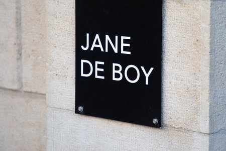 Bordeaux , Aquitaine France - 04 02 2023 : jane de boy logo brand and text sign facade shop front of...