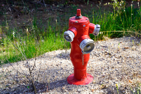 Bordeaux , Aquitaine France - 04 10 2023 : AVK text sign and brand logo on french nf wet barrel fire hydrantのeditorial素材