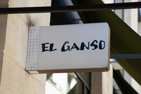Bordeaux , Aquitaine France - 04 17 2023 : El Ganso logo brand and text sign front wall facade clothes store of fashion spanish shopのeditorial素材