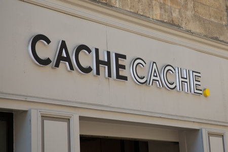Bordeaux , Aquitaine France - 04 17 2023 : cache cache shop sign logo store and brand text women clothing hide and seekのeditorial素材