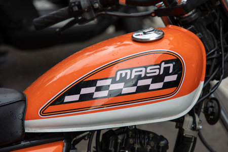 Bordeaux , Aquitaine France - 05 01 2023 : Mash motorbike logo brand and sign text on petrol fuel...