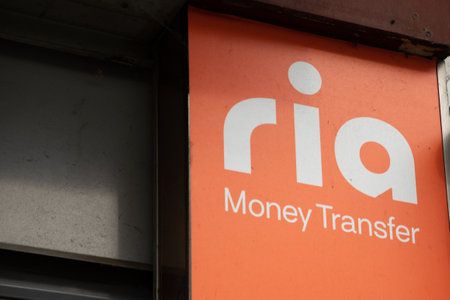 Bordeaux , Aquitaine France - 05 09 2023 : ria Money Transfer sign logo and text brand store facade chain windows door Money Transfers agency service shopのeditorial素材