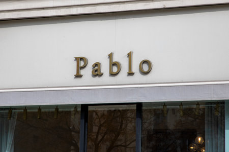 Bordeaux , Aquitaine France - 05 19 2023 : pablo brand text facade store signage and logo sign on shop wall facadeのeditorial素材