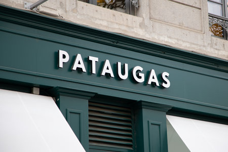 Bordeaux , Aquitaine France - 05 15 2023 : pataugas sign text and logo brand on shoes shop facade entrance chain footwear storeのeditorial素材
