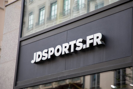 Bordeaux , Aquitaine France - 06 01 2023 : jd sports chain store brand logo and text sign shop JDSports store signageのeditorial素材