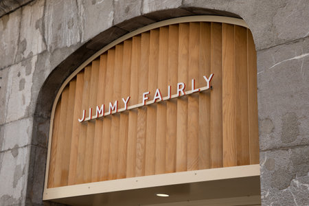 Bordeaux , Aquitaine France - 04 07 2023 : jimmy fairly sign text and logo brand on facade entrance on fashion clothes chainのeditorial素材