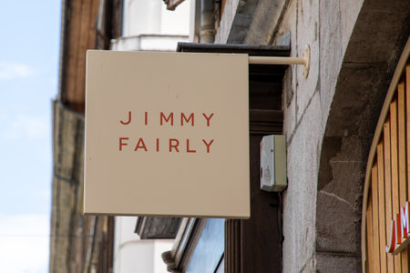 Bordeaux , Aquitaine France - 04 07 2023 : Jimmy Fairly eyewear store boutique facade wall logo shop sign text brand chain store Optician glassesのeditorial素材