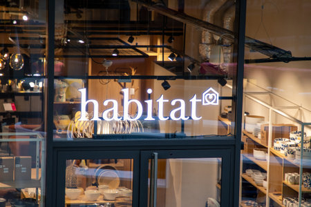 annecy , France - 06 16 2023 : Habitat logo text and sign brand shop sign furniture home store business in Franceのeditorial素材