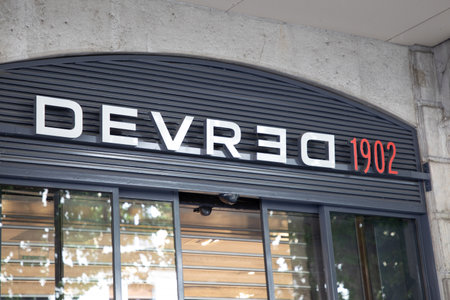 Bordeaux , Aquitaine France - 06 22 2023 : Devred 1902 logo text of men store fashion boys entrance clothing sign brand facade shopのeditorial素材